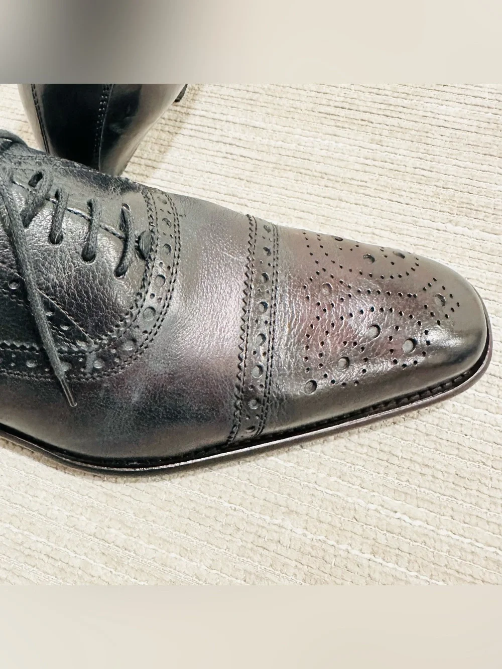 Bettaccini Exclusive Hand Made Shoes Oxford Brogue Men's 8 US / 41 EU Italy